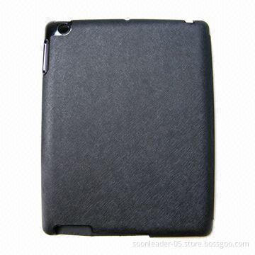 Stand and Folio Case for iPad, with Automatic Wake-up Closure, Available in Black